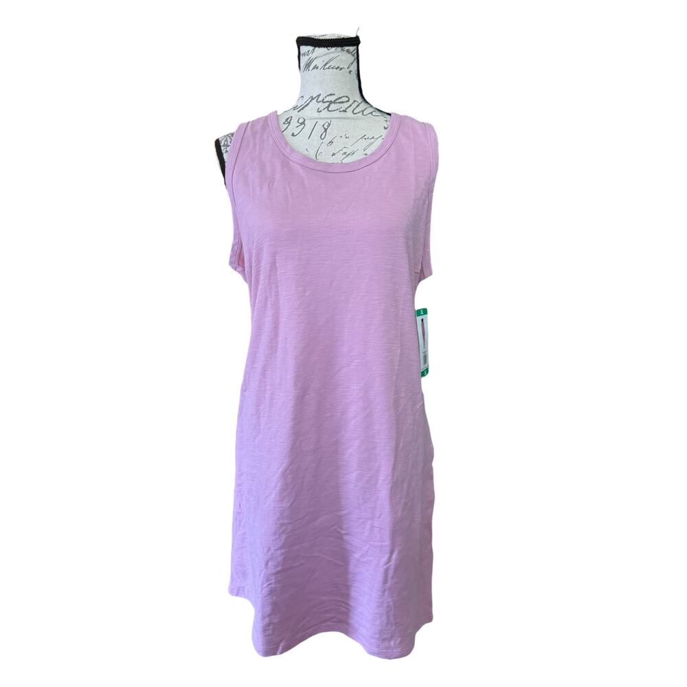 32 Degrees Pink Miniature Rose Sleeveless Cotton Blend Summer Dress XL
